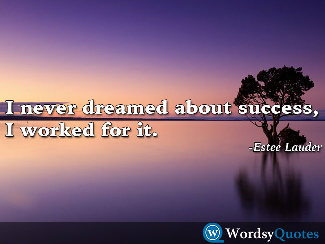Estee Lauder success quotes 