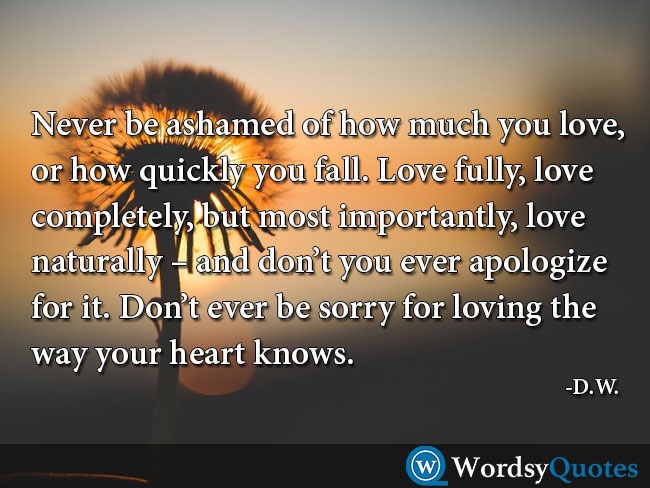 D.W. love quotes